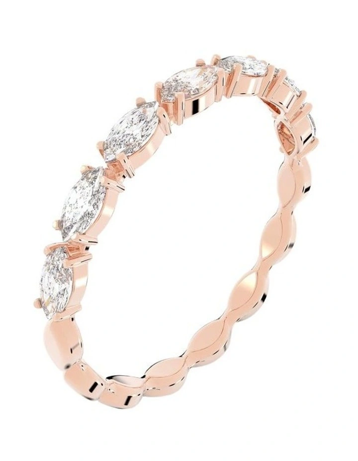 Matrix Vittore ring Marquise cut 18K rose gold finish in White image 2