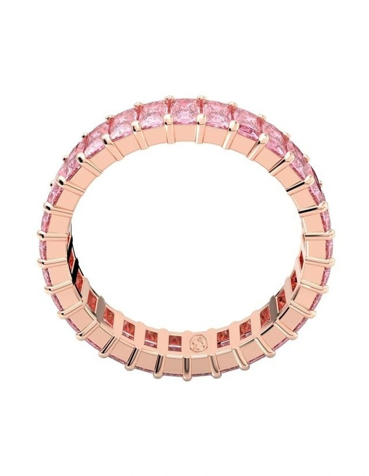 Matrix ring Baguette cut 18K rose gold finish in Pink image 4