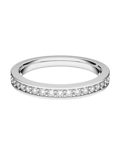 Matrix ring Rhodium plated in White