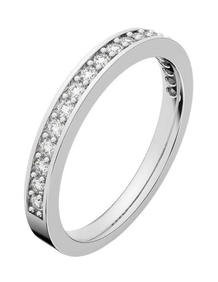 Matrix ring Rhodium plated in White image 2