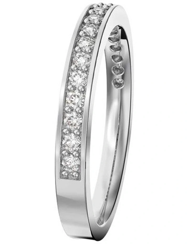 Matrix ring Rhodium plated in White image 3