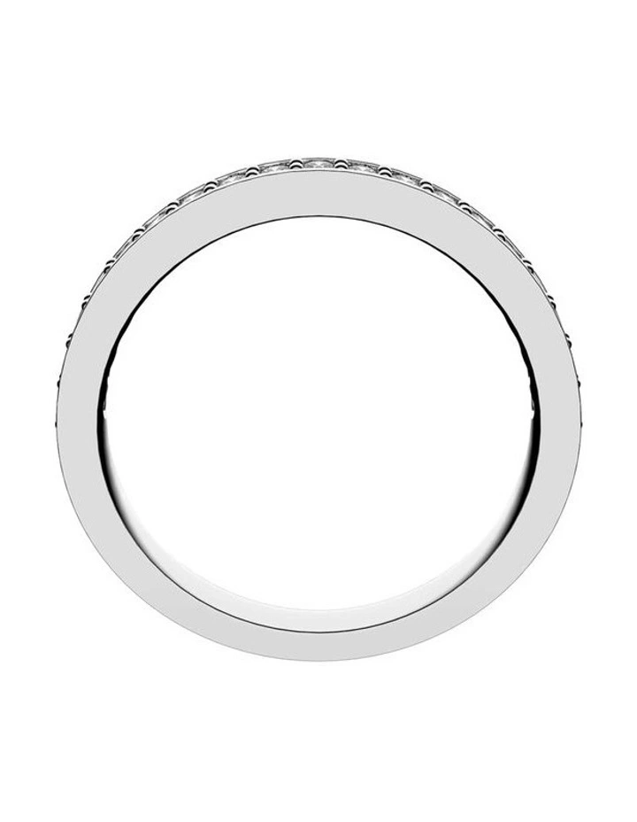 Matrix ring Rhodium plated in White image 4
