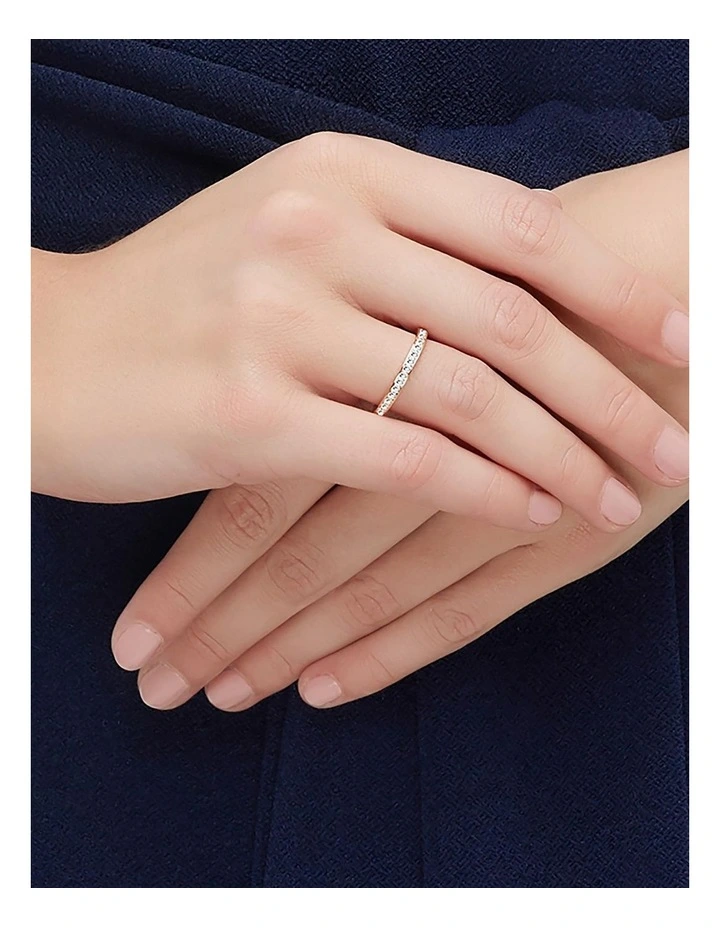 Matrix ring 18K rose gold finish in White image 5