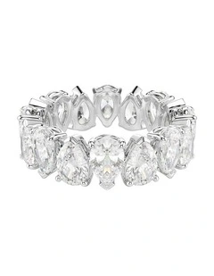 Matrix Vittore ring Pear cut Silver-tone finish in White