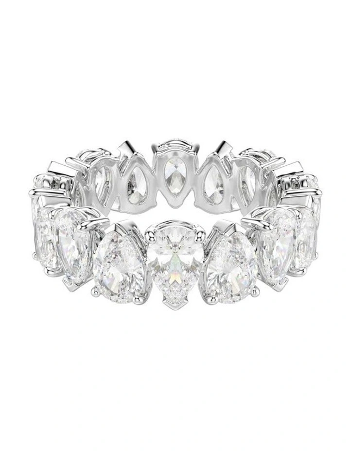 Matrix Vittore ring Pear cut Silver-tone finish in White image 1