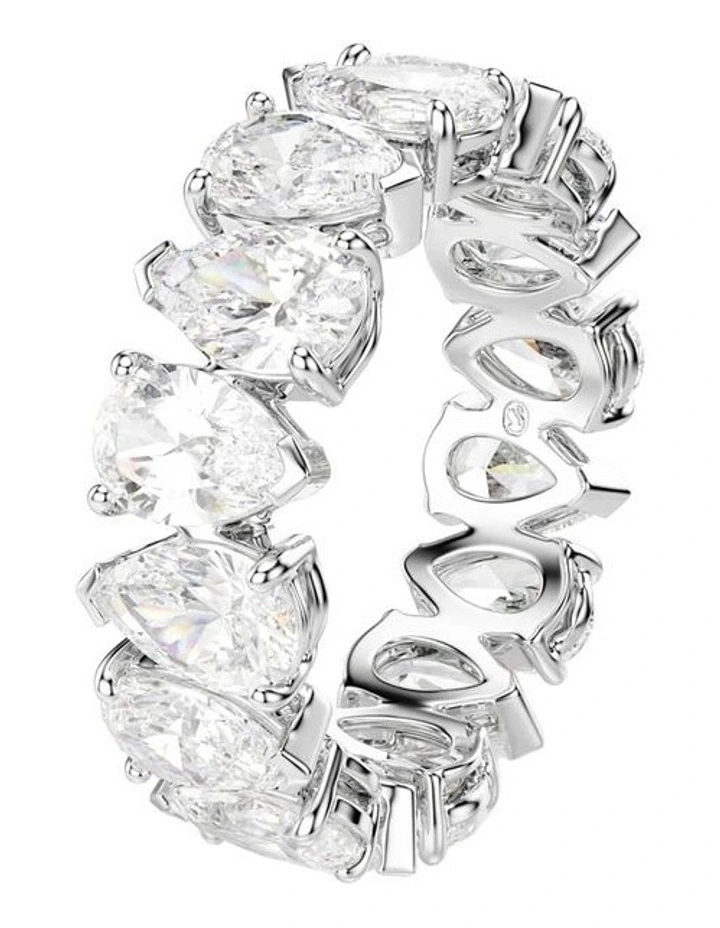 Matrix Vittore ring Pear cut Silver-tone finish in White image 2