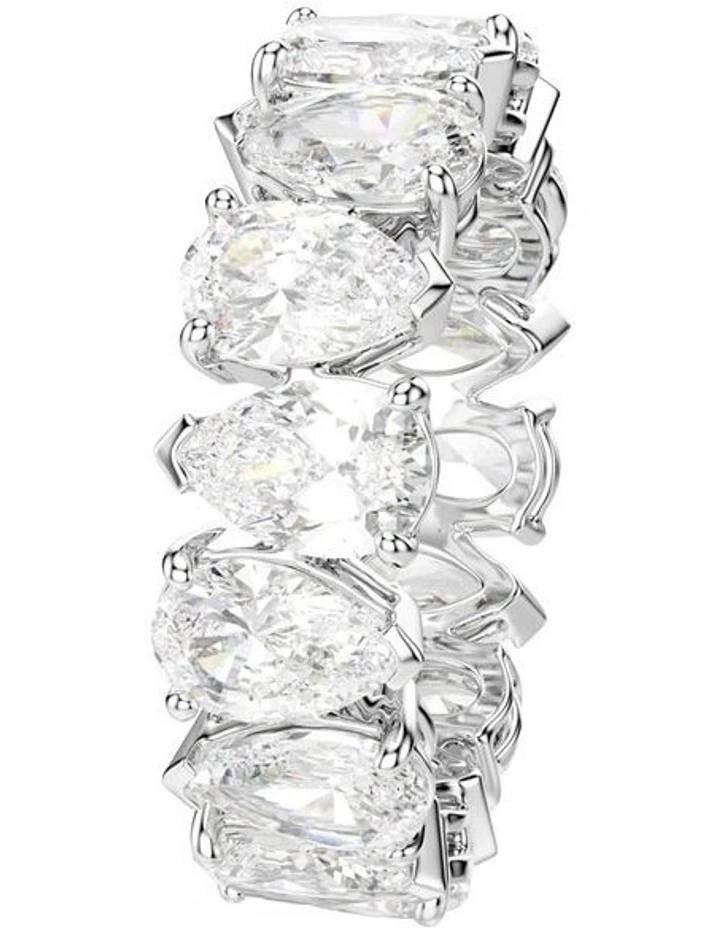 Matrix Vittore ring Pear cut Silver-tone finish in White image 3