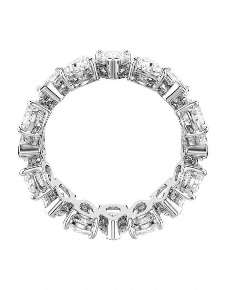 Matrix Vittore ring Pear cut Silver-tone finish in White image 4