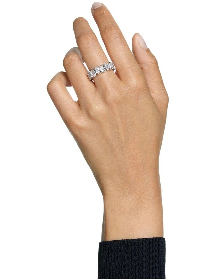 Matrix Vittore ring Pear cut Silver-tone finish in White image 6