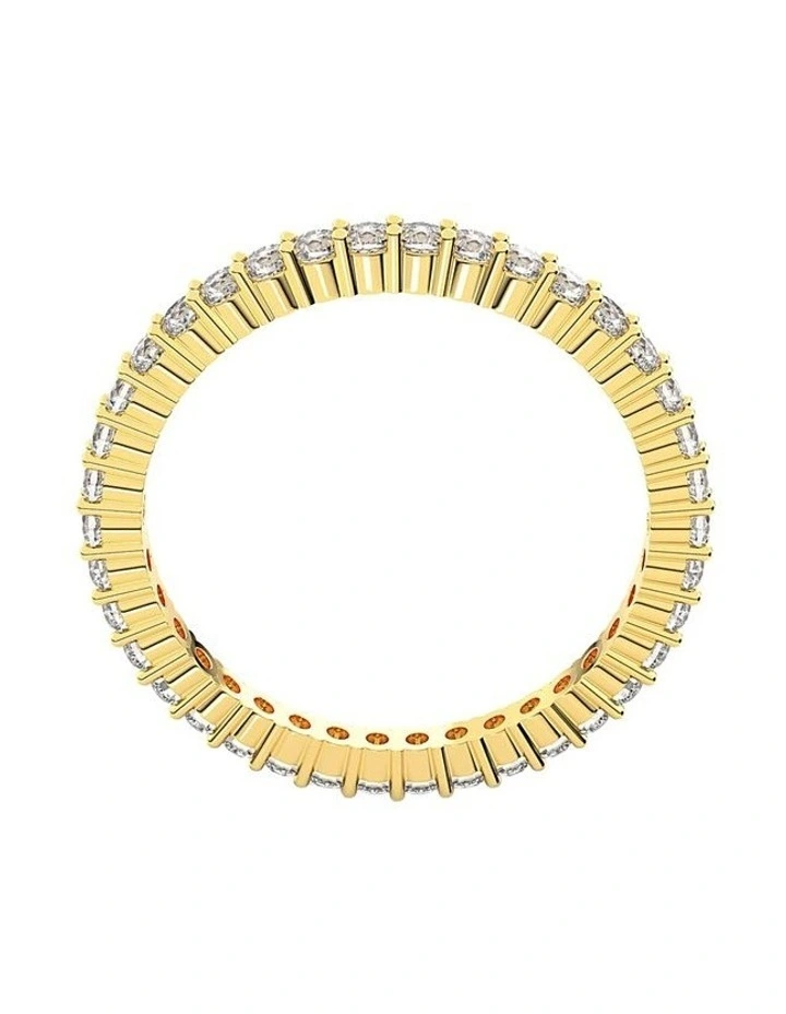 Matrix Vittore ring Round cut 18K gold finish in White image 4