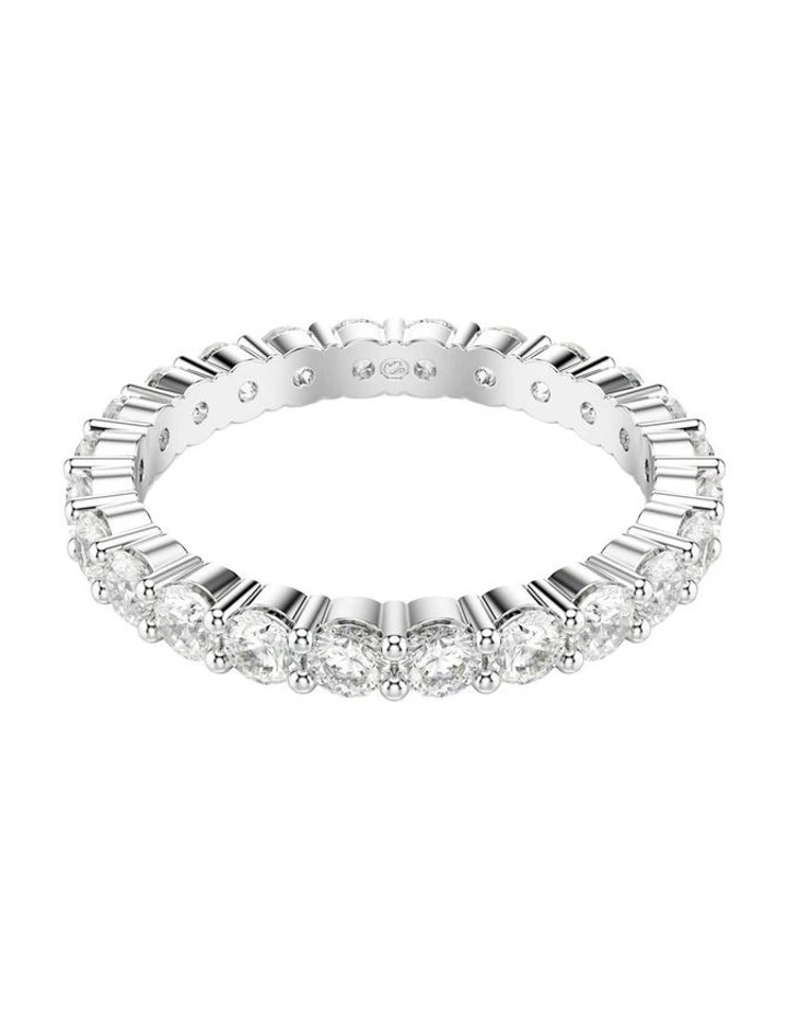 Matrix Vittore ring Round cut Silver-tone finish in White image 1