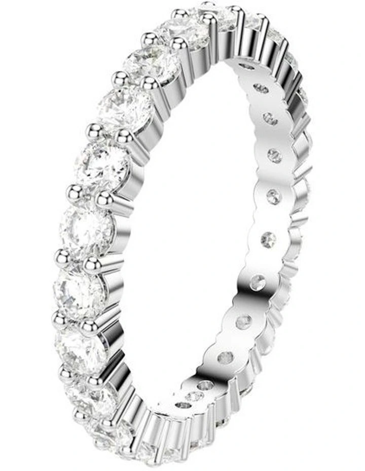 Matrix Vittore ring Round cut Silver-tone finish in White image 2
