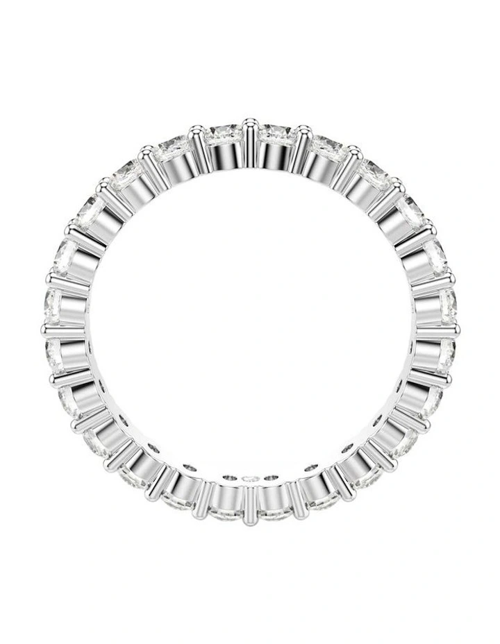 Matrix Vittore ring Round cut Silver-tone finish in White image 3