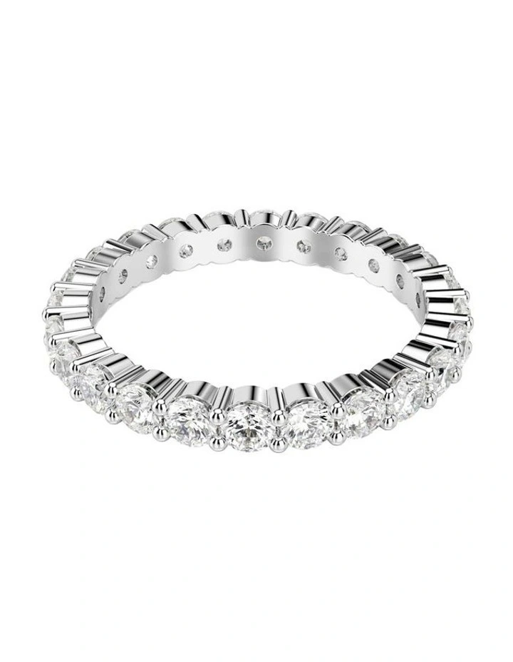 Matrix Vittore ring Round cut Silver-tone finish in White image 4