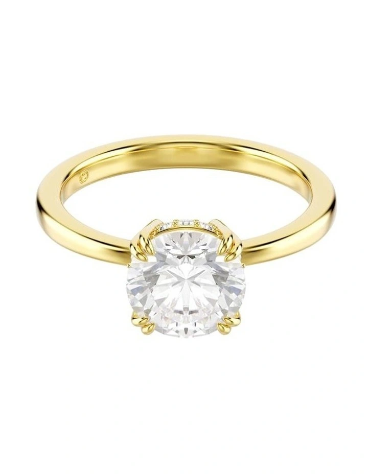 Stilla cocktail ring Round cut 18K gold finish in White image 1