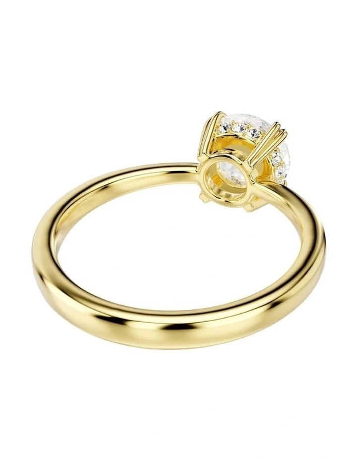 Stilla cocktail ring Round cut 18K gold finish in White image 4