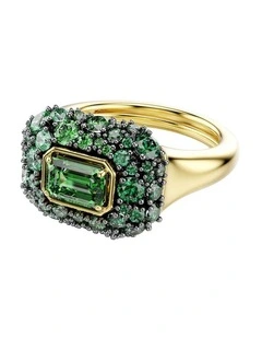 Sublima cocktail ring Octagon cut 18K gold finish in Green