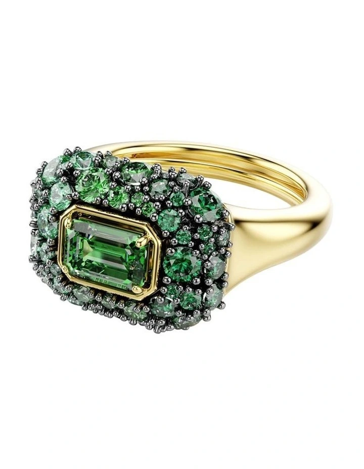 Sublima cocktail ring Octagon cut 18K gold finish in Green image 1