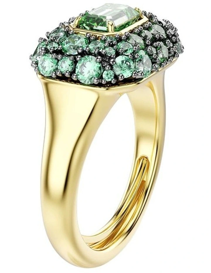 Sublima cocktail ring Octagon cut 18K gold finish in Green image 2