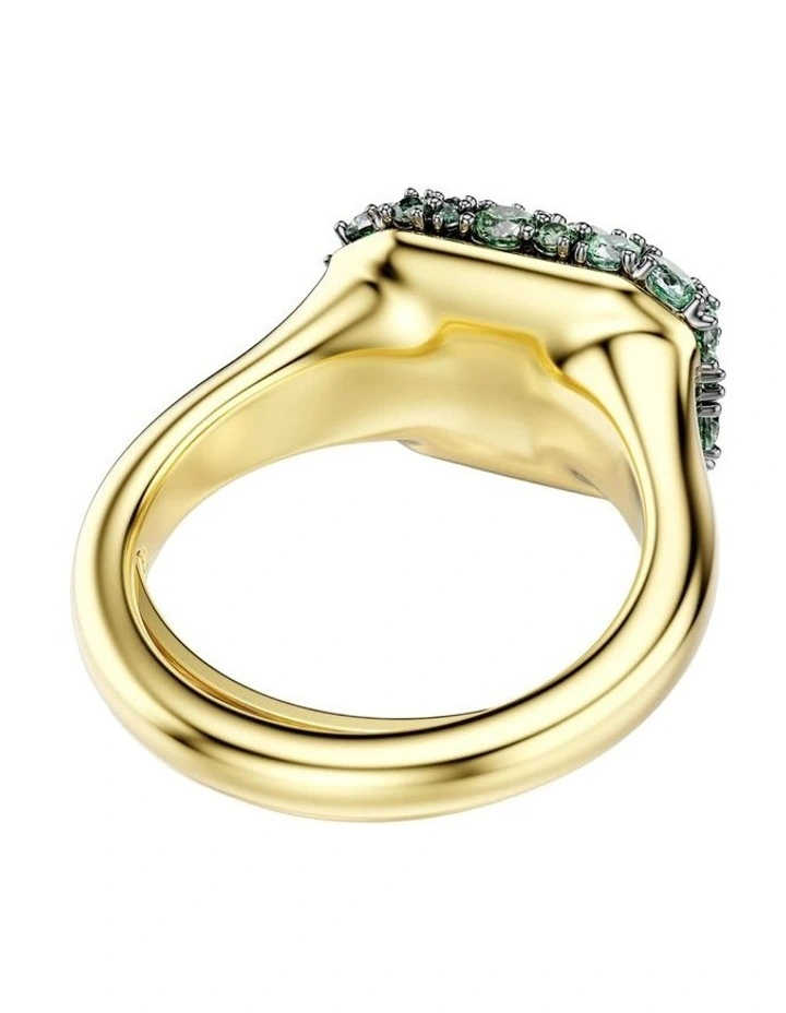Sublima cocktail ring Octagon cut 18K gold finish in Green image 4