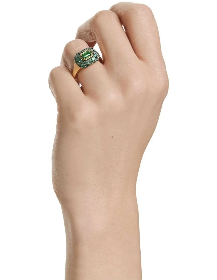 Sublima cocktail ring Octagon cut 18K gold finish in Green image 5
