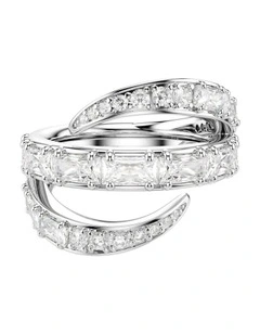 Vienna ring Mixed cuts Swan Rhodium plated in White