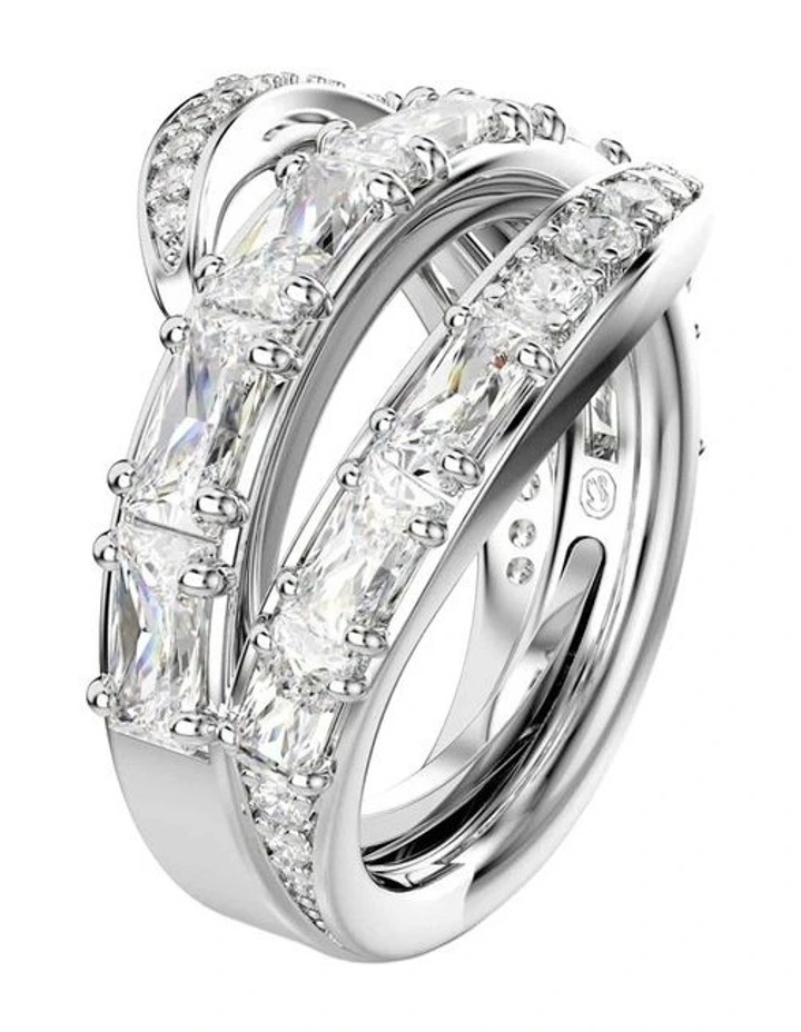 Vienna ring Mixed cuts Swan Rhodium plated in White image 2