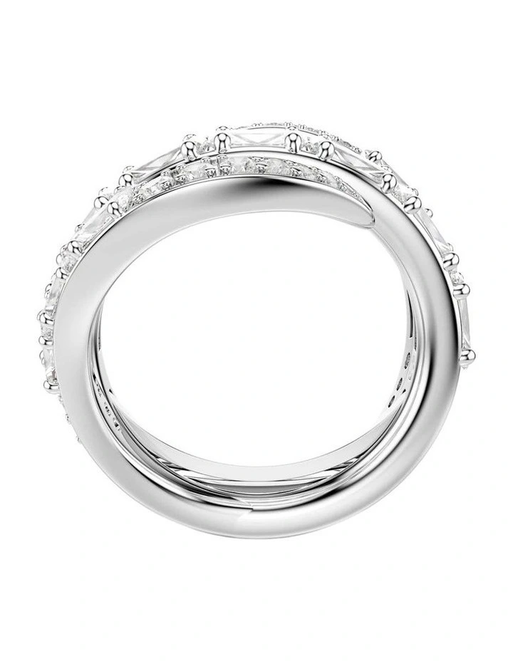 Vienna ring Mixed cuts Swan Rhodium plated in White image 3