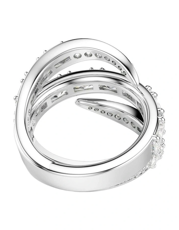 Vienna ring Mixed cuts Swan Rhodium plated in White image 4