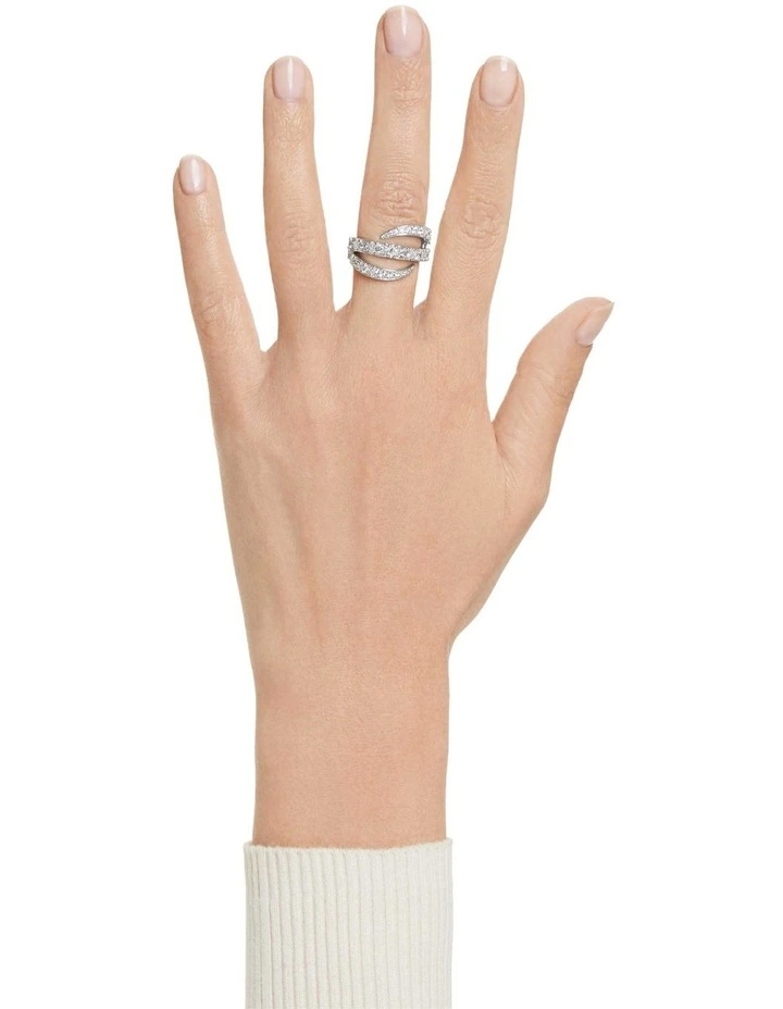 Vienna ring Mixed cuts Swan Rhodium plated in White image 5