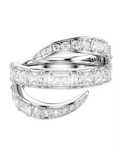 Vienna ring Mixed cuts Swan Rhodium plated in White
