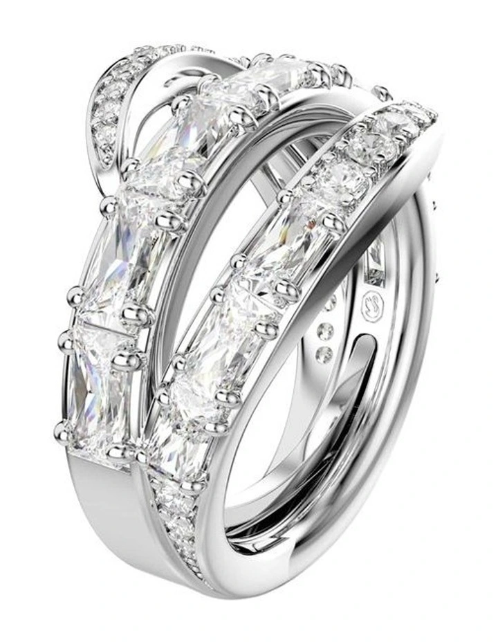 Vienna ring Mixed cuts Swan Rhodium plated in White image 2