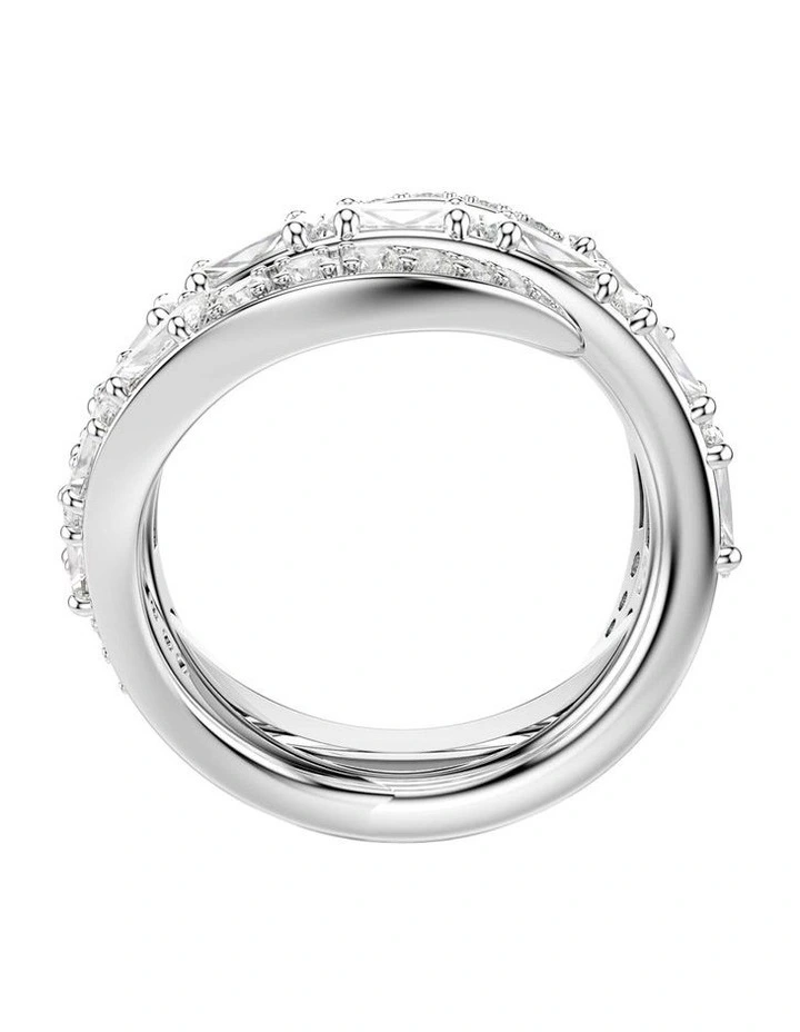 Vienna ring Mixed cuts Swan Rhodium plated in White image 3