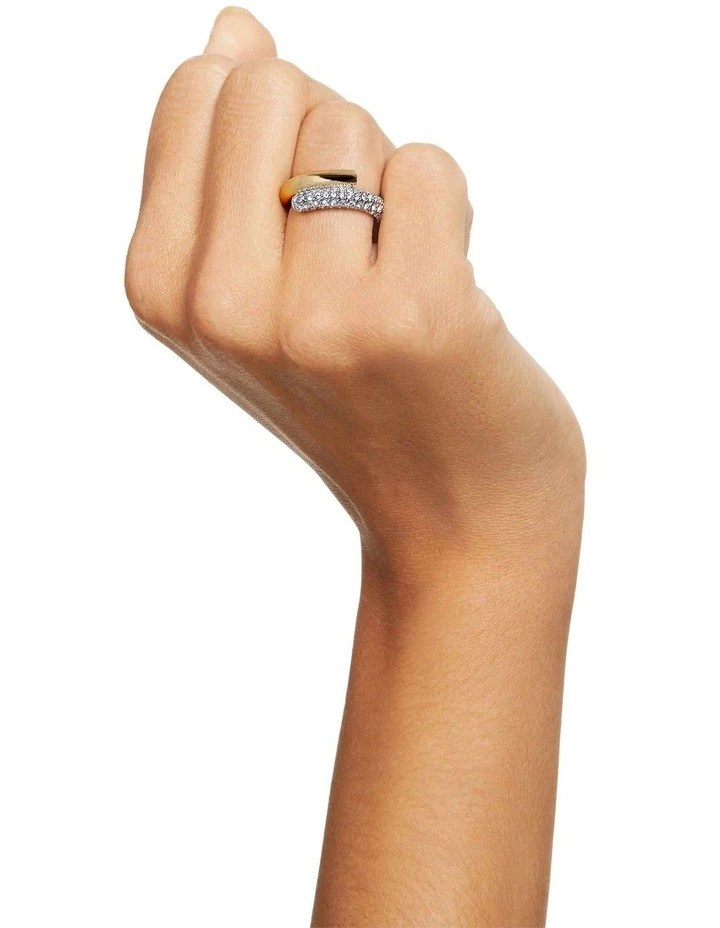 Dextera ring 18K gold finish in White image 5