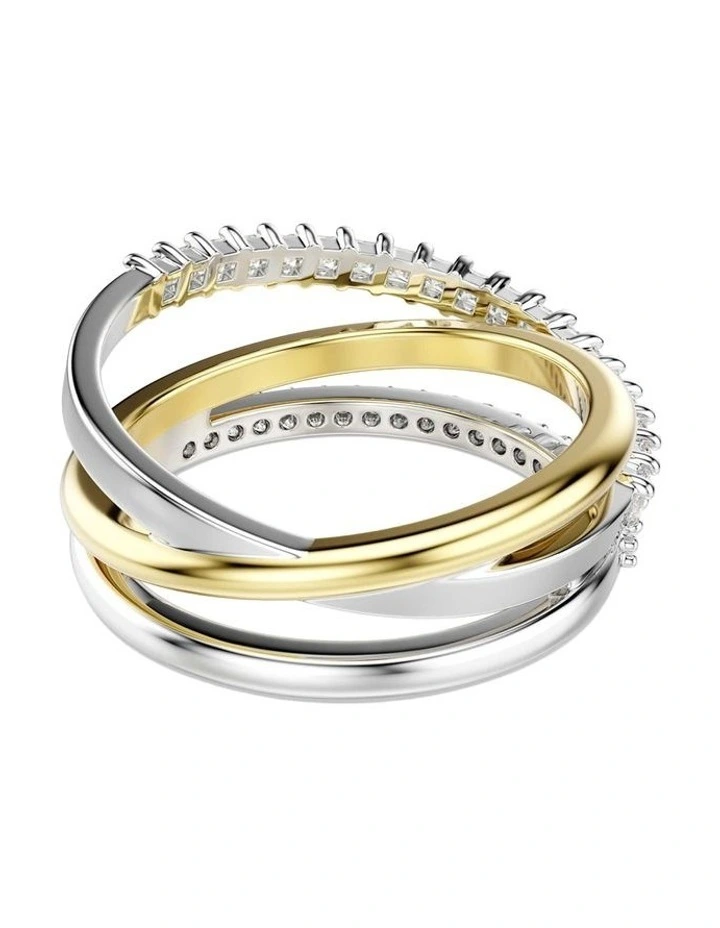 Hyperbola ring Mixed cuts Mixed metal finish in White image 4
