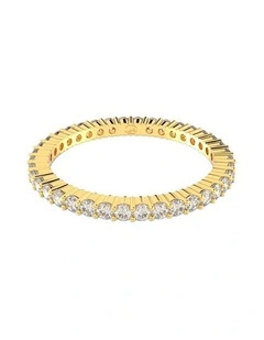 Matrix Vittore ring Round cut 18K gold finish in White