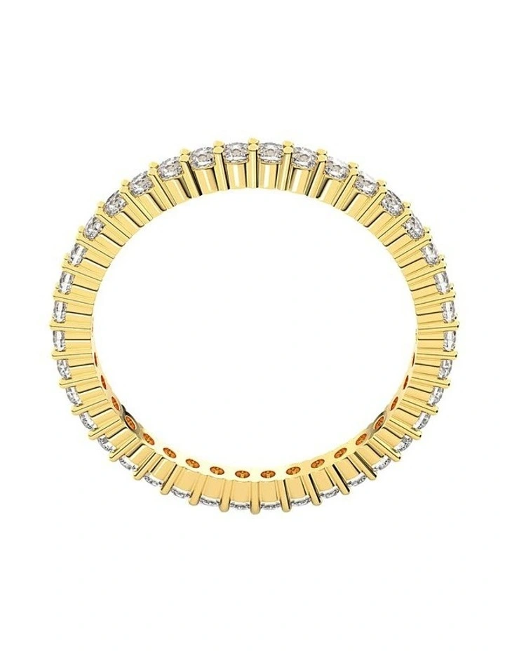 Matrix Vittore ring Round cut 18K gold finish in White image 4