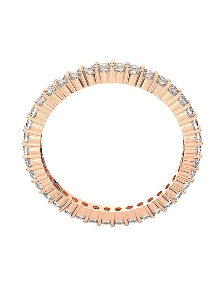 Matrix Vittore ring Round cut 18K rose gold finish in White image 4