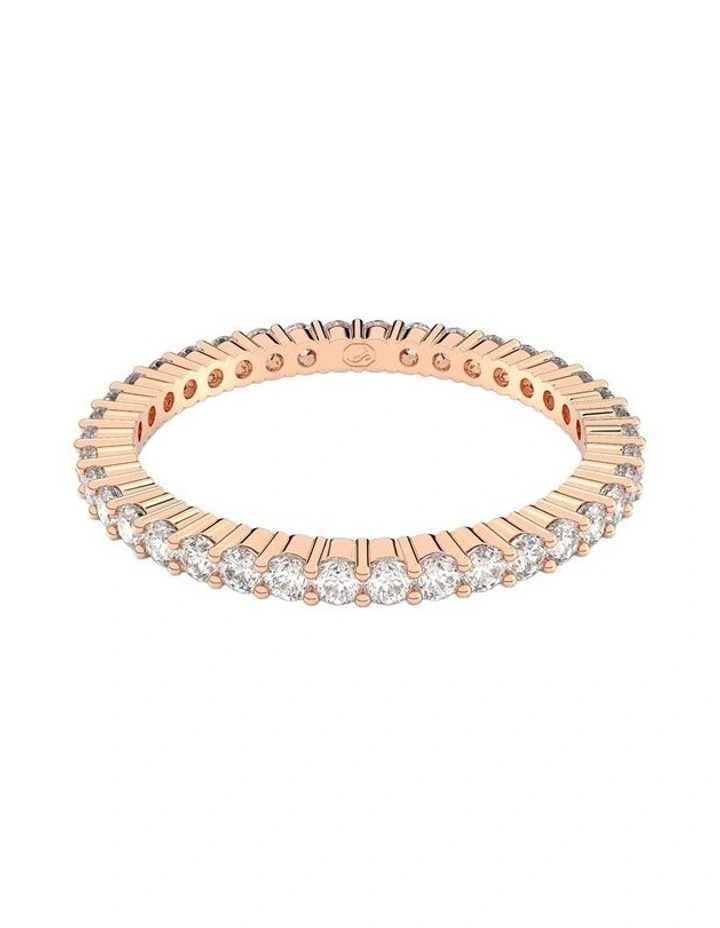 Matrix Vittore ring Round cut 18K rose gold finish in White image 1