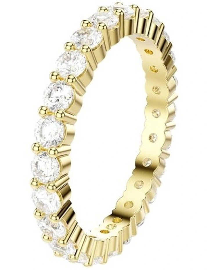 Matrix Vittore band ring Round cut 18K gold finish in White image 2