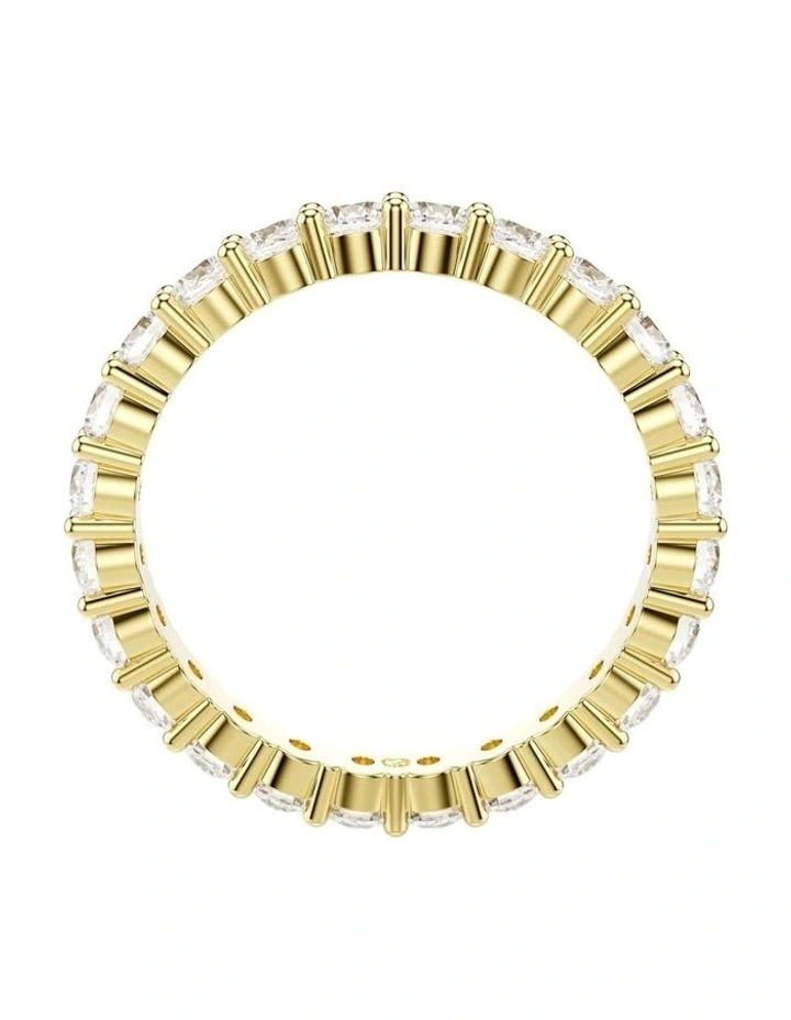 Matrix Vittore band ring Round cut 18K gold finish in White image 3