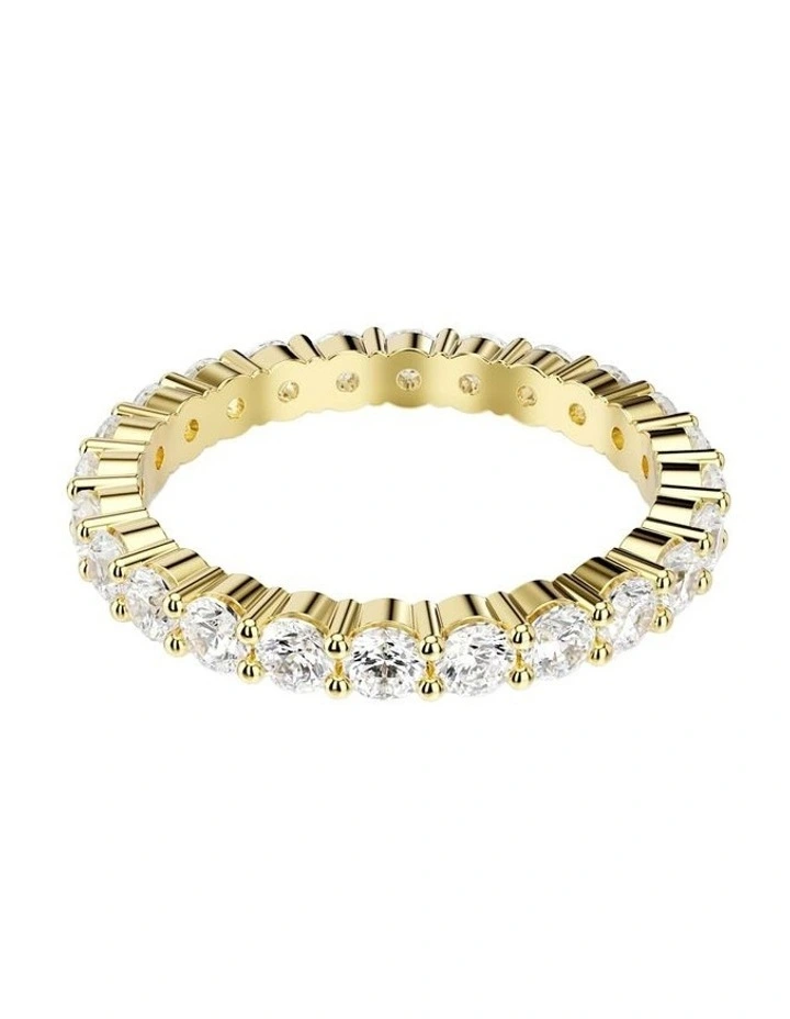 Matrix Vittore band ring Round cut 18K gold finish in White image 4