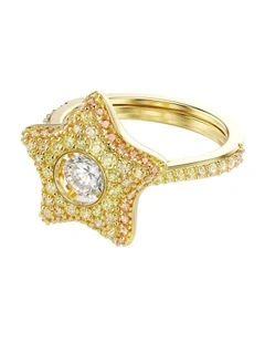 Sublima ring Round cut Star 18K gold finish in Multicoloured
