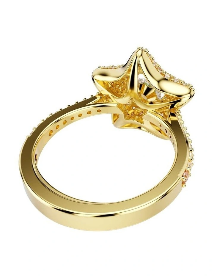 Sublima ring Round cut Star 18K gold finish in Multicoloured image 4