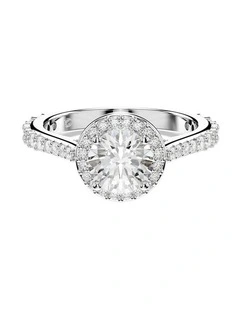 Una Angelic Ring Round Cut in White