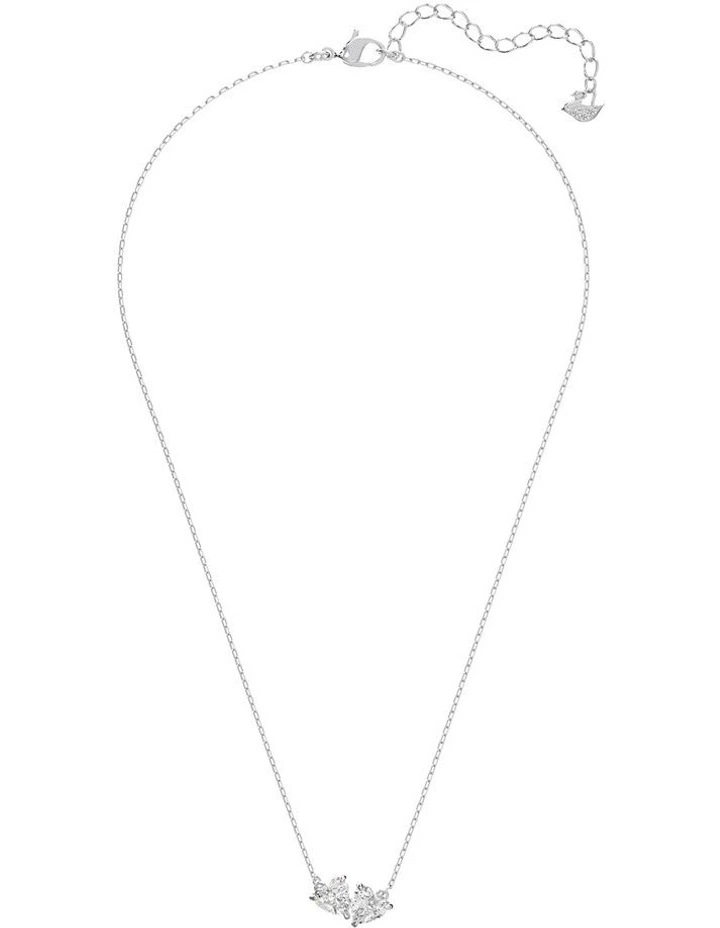 Mesmera Necklace Heart Rhodium Plated in White image 2