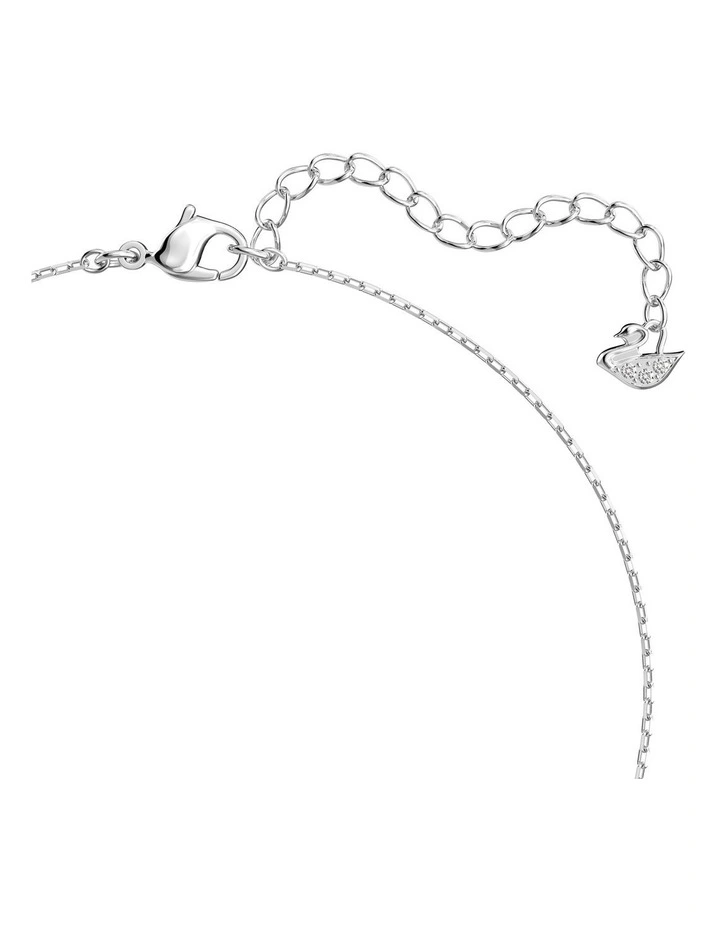 Mesmera Heart Plated Necklace in White image 3