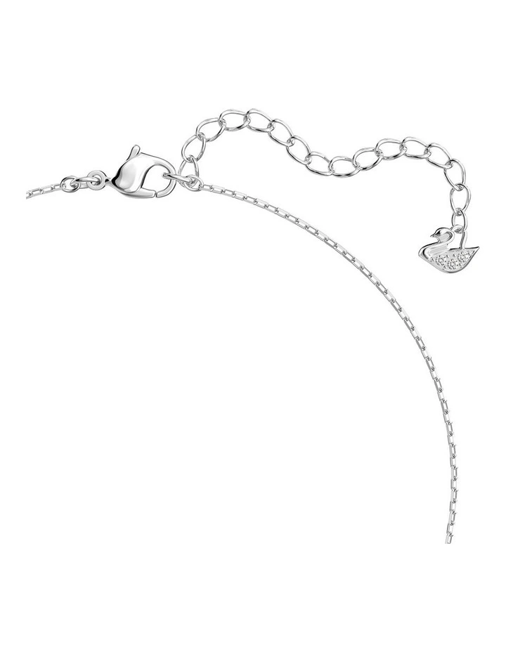 Mesmera Necklace Heart Rhodium Plated in White image 3