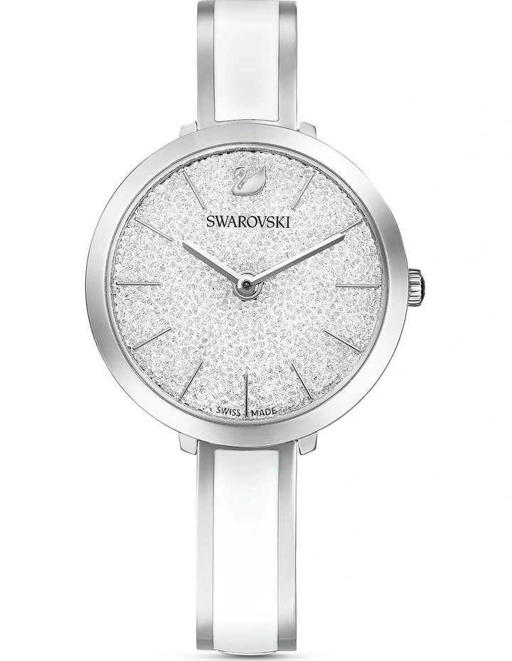 Crystalline Delight Watch Metal Bracelet White Stainless Steel image 1