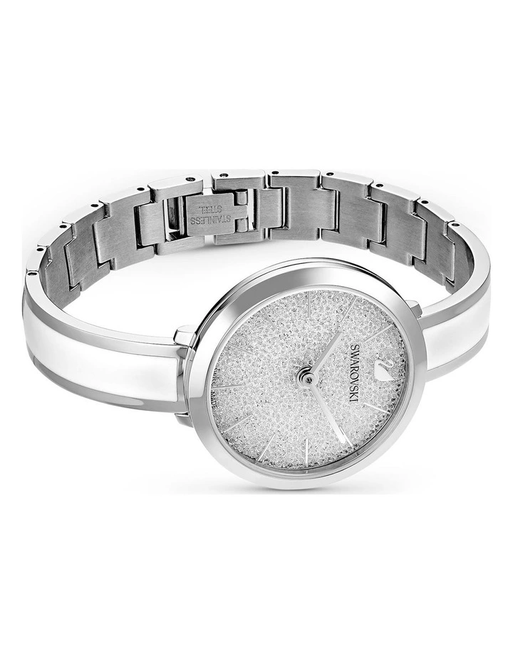 Crystalline Delight Watch Metal Bracelet White Stainless Steel image 3
